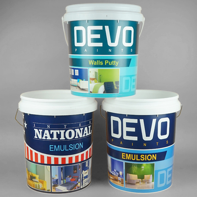5L άσπρο πλαστικό βάρος σταμνών 1.2KG ζωγραφικής για το σπίτι που διακοσμεί τα προγράμματα