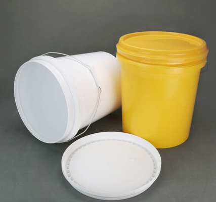 20L Snap On Lid Stackable Plastic Bucket 15,5 ύψος 11,5 διάμετρος Προσαρμόσιμο λευκό σχέδιο