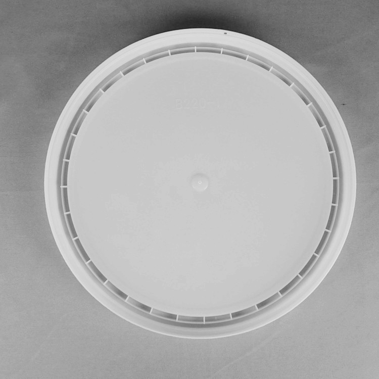 20L Snap On Lid Stackable Plastic Bucket 15,5 ύψος 11,5 διάμετρος Προσαρμόσιμο λευκό σχέδιο