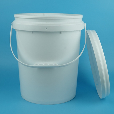Στρογγυλό πλαστικό τύμπανο 19kg με λαβή και καπάκι για βαφή