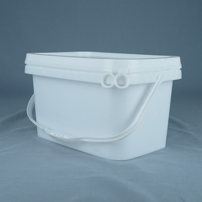 5kg πλαστικός κάδος ορθογωνίων βαθμού τροφίμων με τη λαβή και το καπάκι