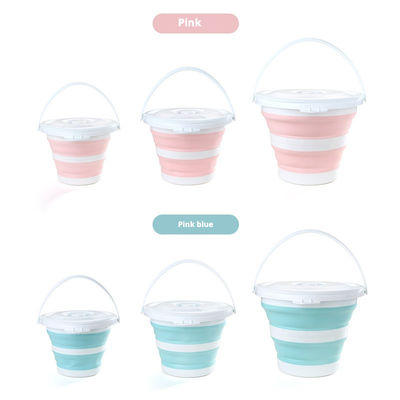 Συγκρότημα 10L αναδιπλούμενο πλαστικό κουβά εξοικονόμηση χώρου σχεδιασμός για κάμπινγκ πλύση αυτοκινήτων υπαίθριες περιπέτειες