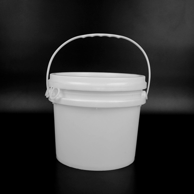 1 γαλόνι 19*17*17.2cm στρογγυλό πλαστικό λευκό κάδων με την πλαστική λαβή