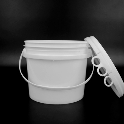1 γαλόνι 19*17*17.2cm στρογγυλό πλαστικό λευκό κάδων με την πλαστική λαβή