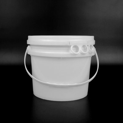 1 γαλόνι 19*17*17.2cm στρογγυλό πλαστικό λευκό κάδων με την πλαστική λαβή