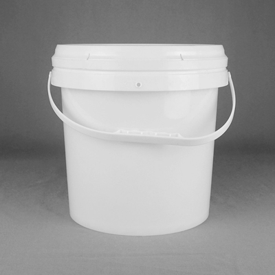 Υλικός άσπρος στρογγυλός 10 Ltr κάδος κάδων 10L χρωμάτων PP με το καπάκι