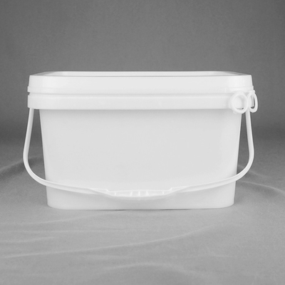 Προσαρμοσμένος πλαστικός κάδος κάδων 5L χρώματος PP με την τετραγωνική μορφή καπακιών