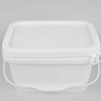 5L άσπροι τετραγωνικοί πλαστικοί κάδοι κάδων αποθήκευσης εργαλείων PP ορθογώνιοι